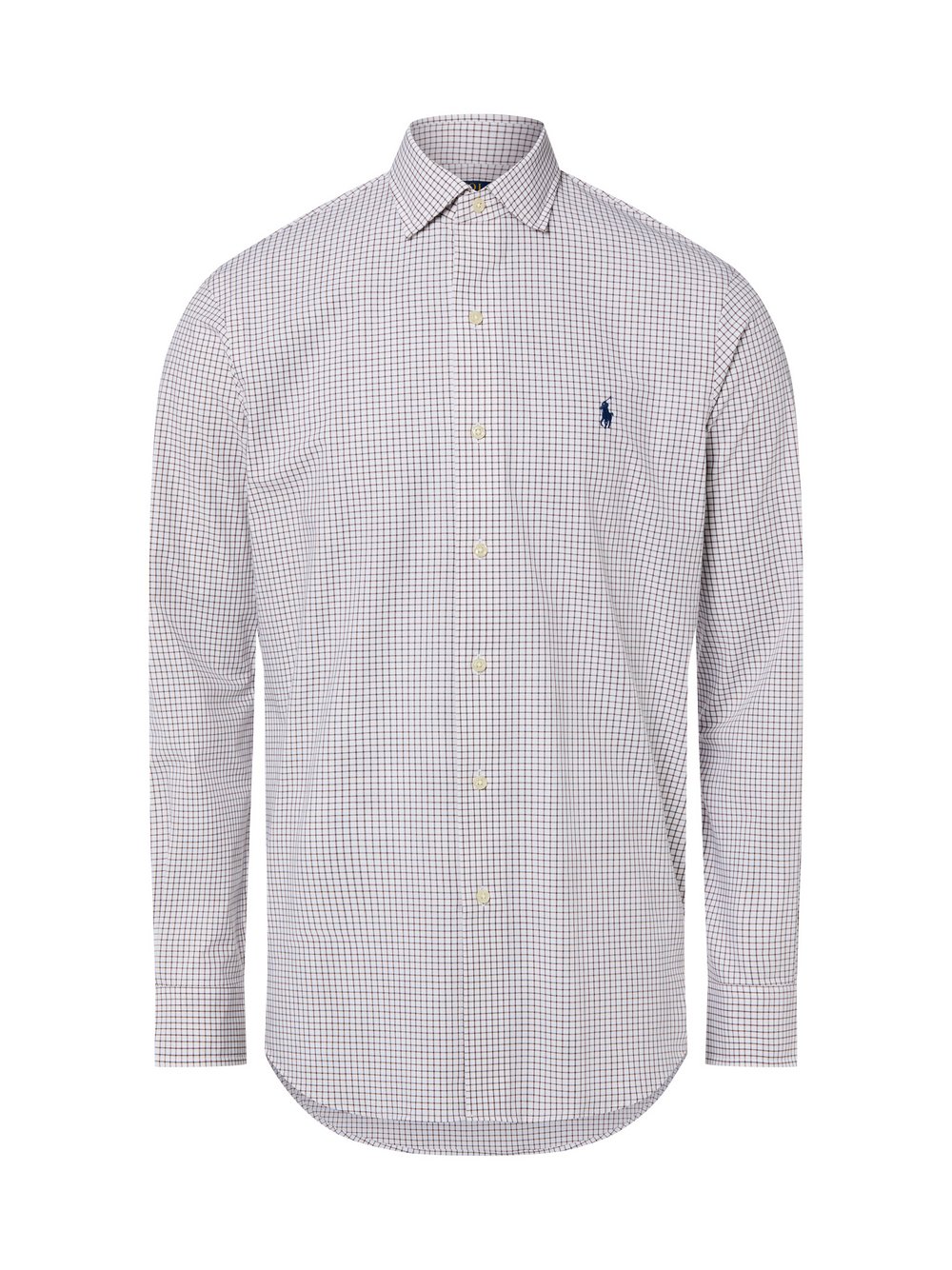 Polo Ralph Lauren Męska koszula biznesowa Mężczyźni Modern Fit Bawełna brązowy w kratkę, L