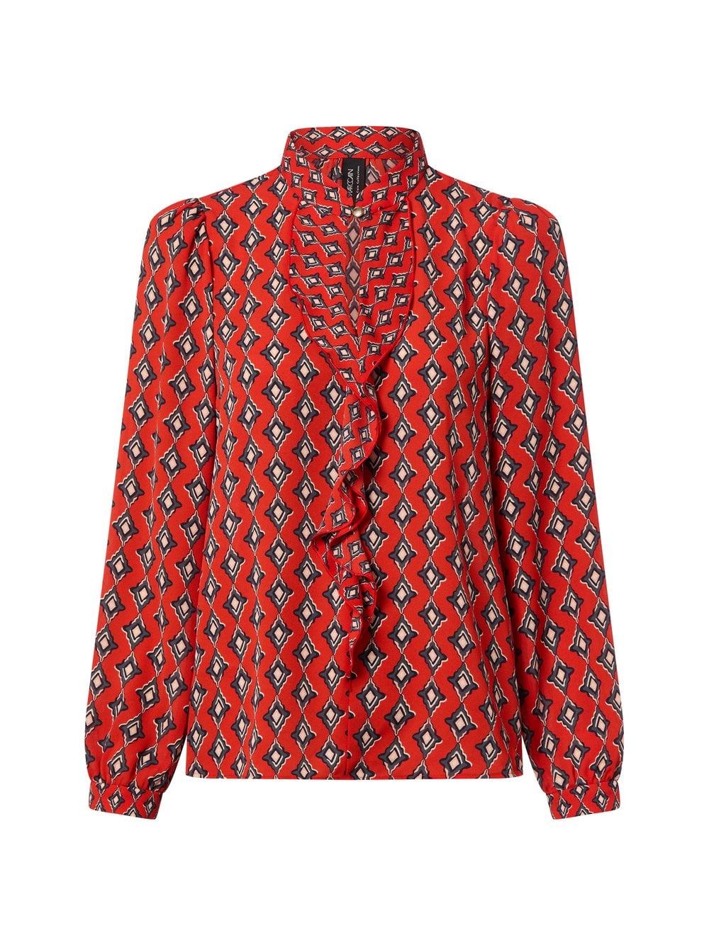 Marc Cain Bluzka damska Kobiety czerwony|szary wzorzysty, 42