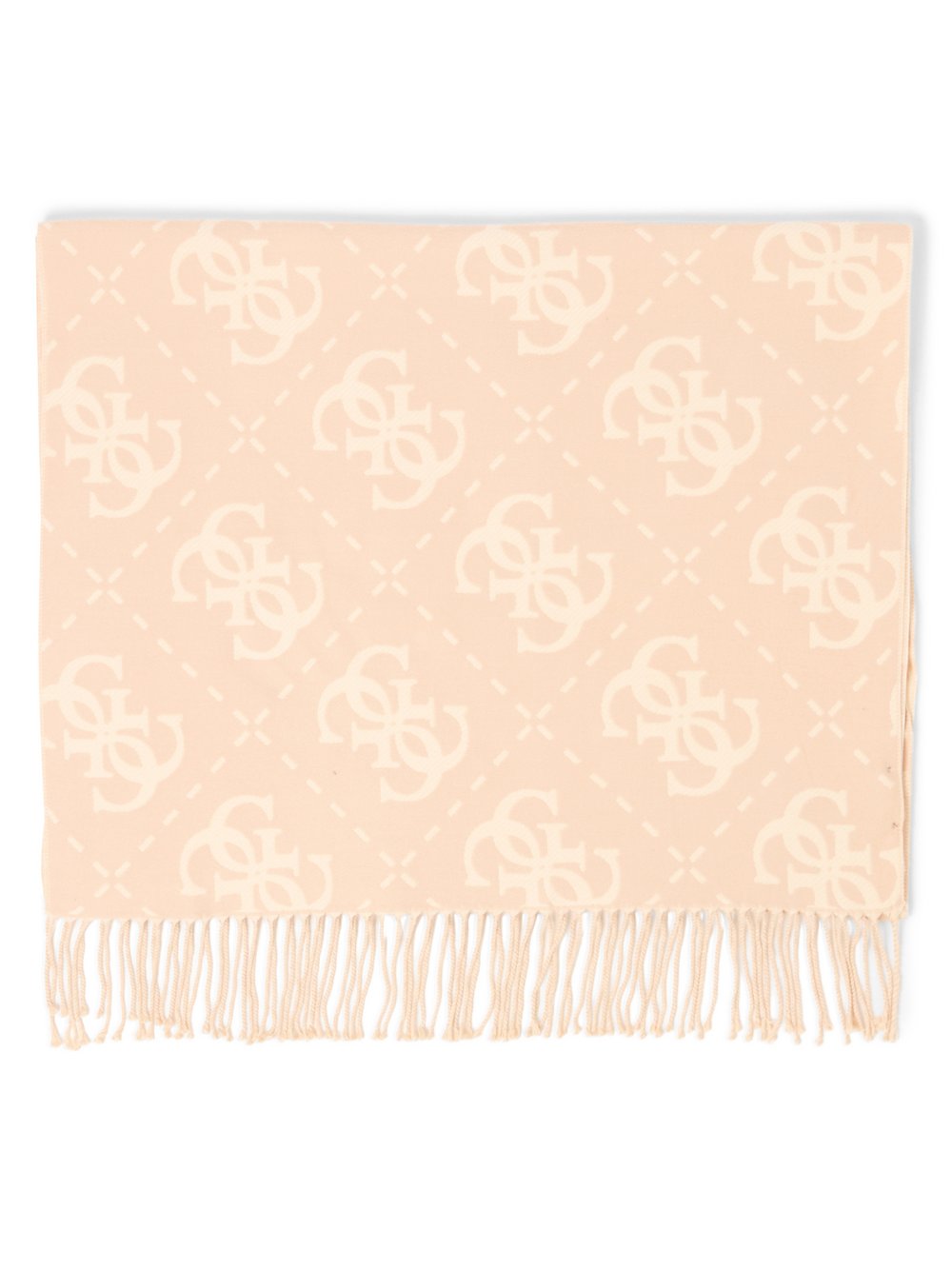 GUESS Damski szalik z dzianiny Kobiety Sztuczne włókno beżowy wzorzysty, ONE SIZE