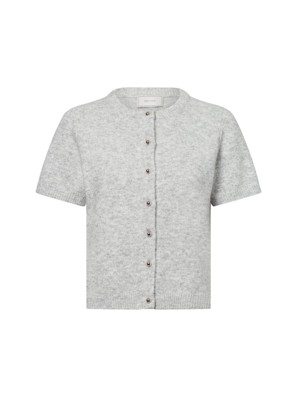 Neo Noir Kardigan damski Neo Noir z zawartością wełny Kobiety szary jednolity, 34