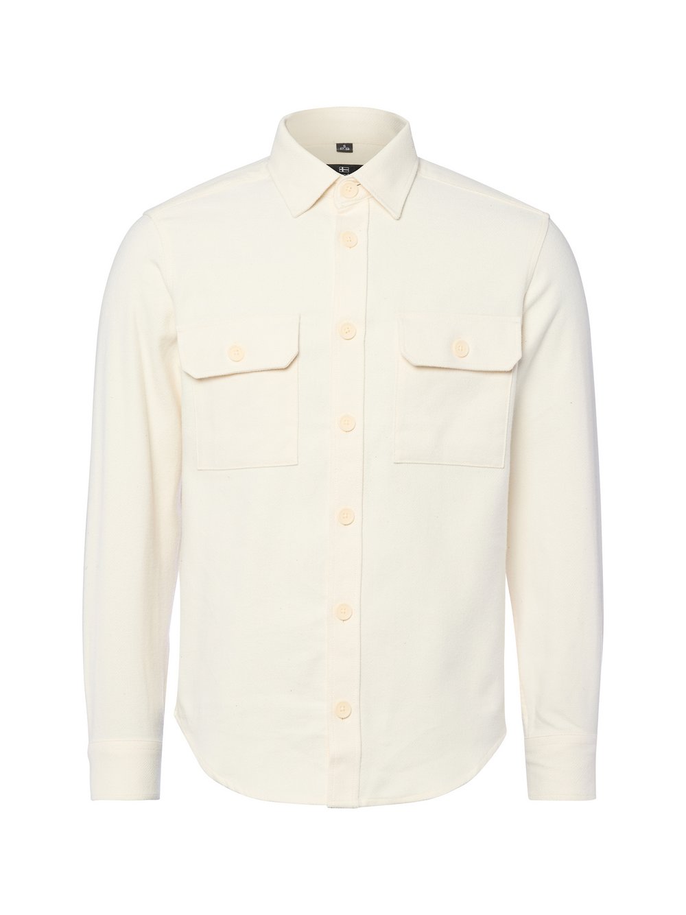 Nils Sundström Koszula męska Mężczyźni Regular Fit Bawełna biały jednolity, XL