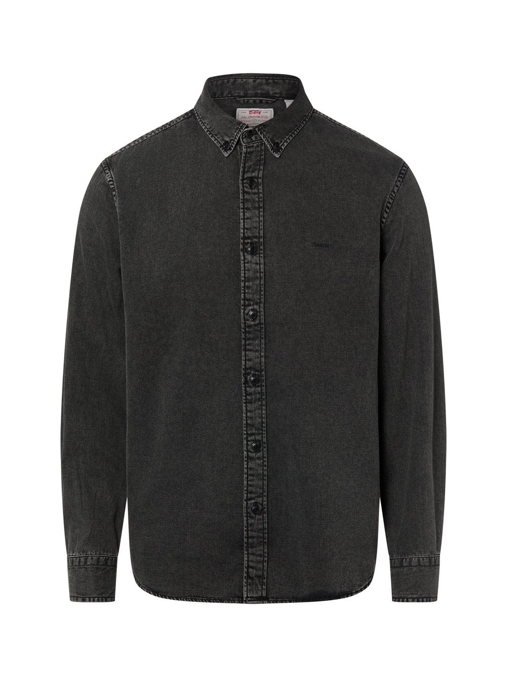 Levi's Męska koszula dżinsowa Mężczyźni Regular Fit Bawełna czarny jednolity, S