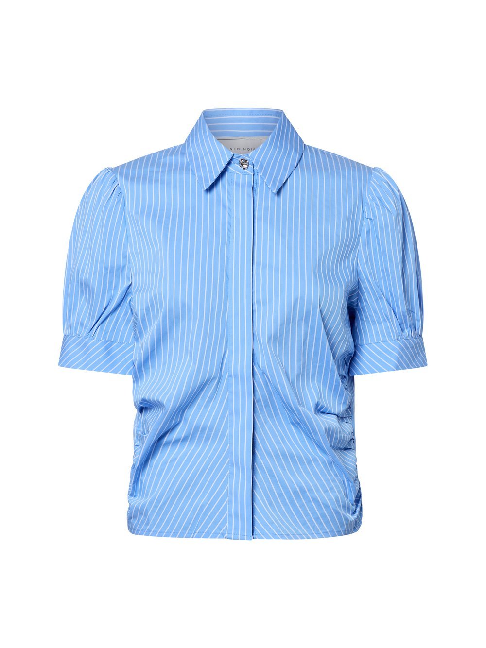 Neo Noir Bluzka damska z krótkim rękawem - Frannie Kobiety Bawełna niebieski w paski, 34