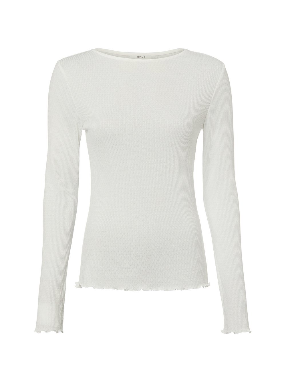 Opus Damska koszulka z długim rękawem - Suzzo Kobiety biały jednolity, 44