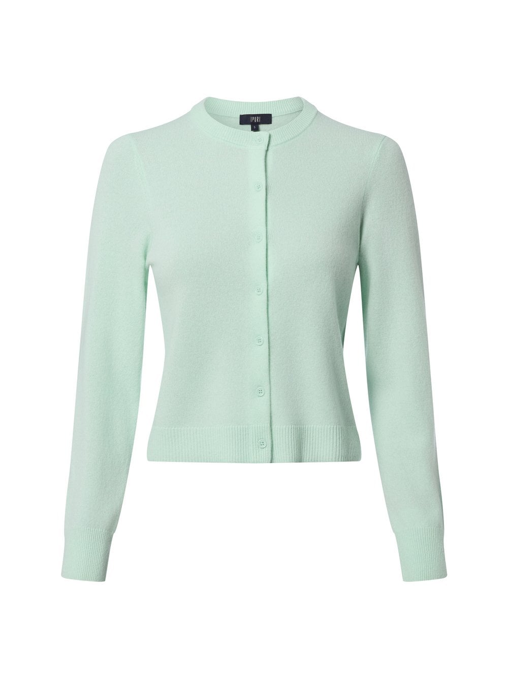 IPURI Damski kardigan z kaszmiru Kobiety Kaszmir zielony jednolity, L