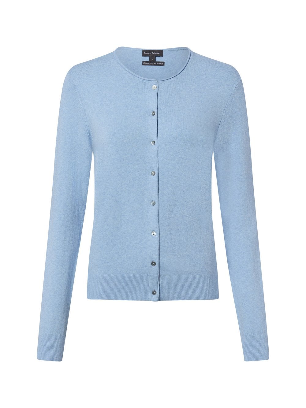 Franco Callegari Kardigan damski z zawartością kaszmiru Kobiety niebieski marmurkowy, L