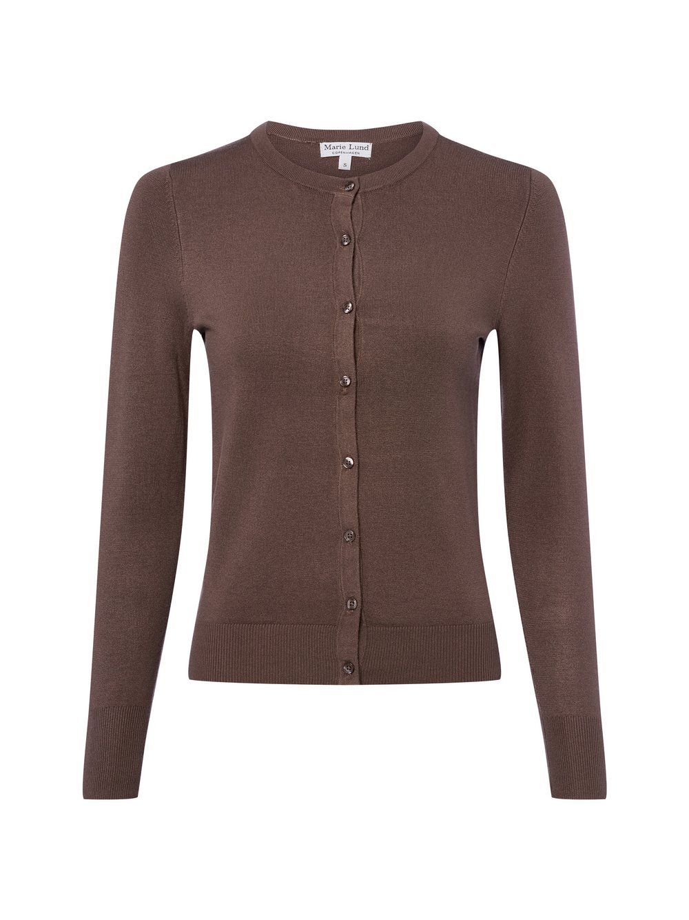 Marie Lund Kardigan damski Kobiety brązowy jednolity, L