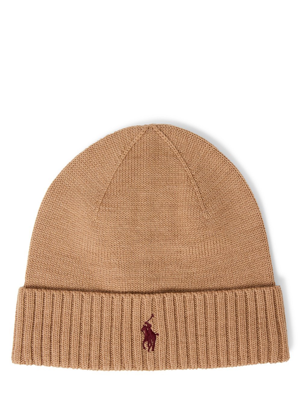 Polo Ralph Lauren Męska wełniana czapka Mężczyźni Wełna brązowy jednolity, ONE SIZE