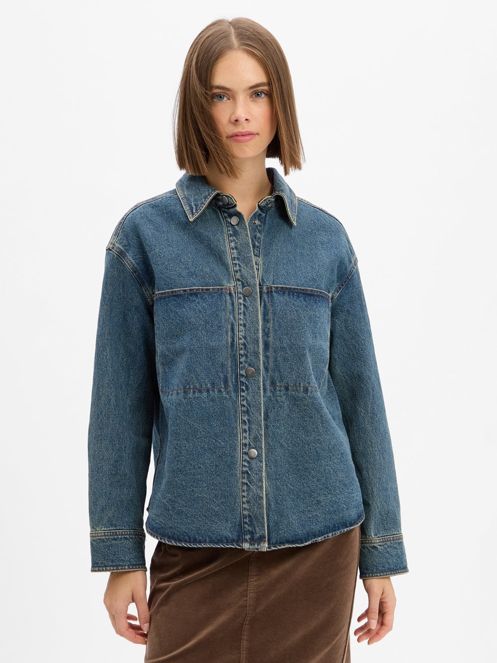 Opus Damska kurtka pudełkowa - Jaspa Kobiety Bawełna niebieski jednolity, 42