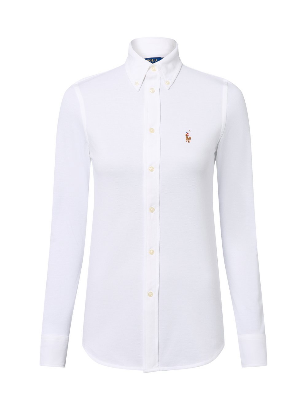 Polo Ralph Lauren Damska bluzka koszulowa Kobiety Bawełna biały jednolity, L