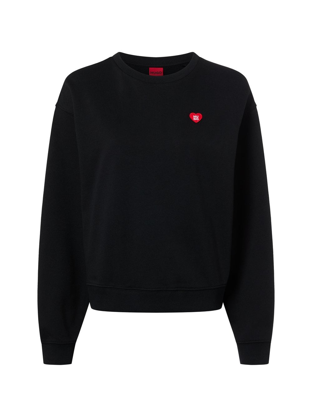 HUGO Bluza damska - Deroxina Kobiety Bawełna czarny jednolity, M