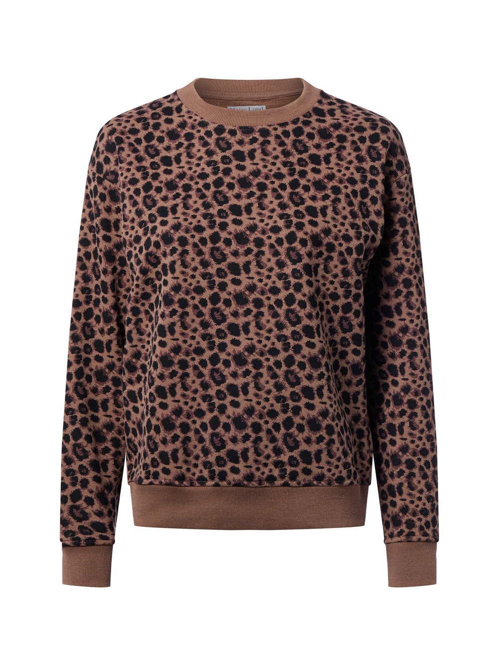 Marie Lund Bluza damska Kobiety Bawełna brązowy wzorzysty, M