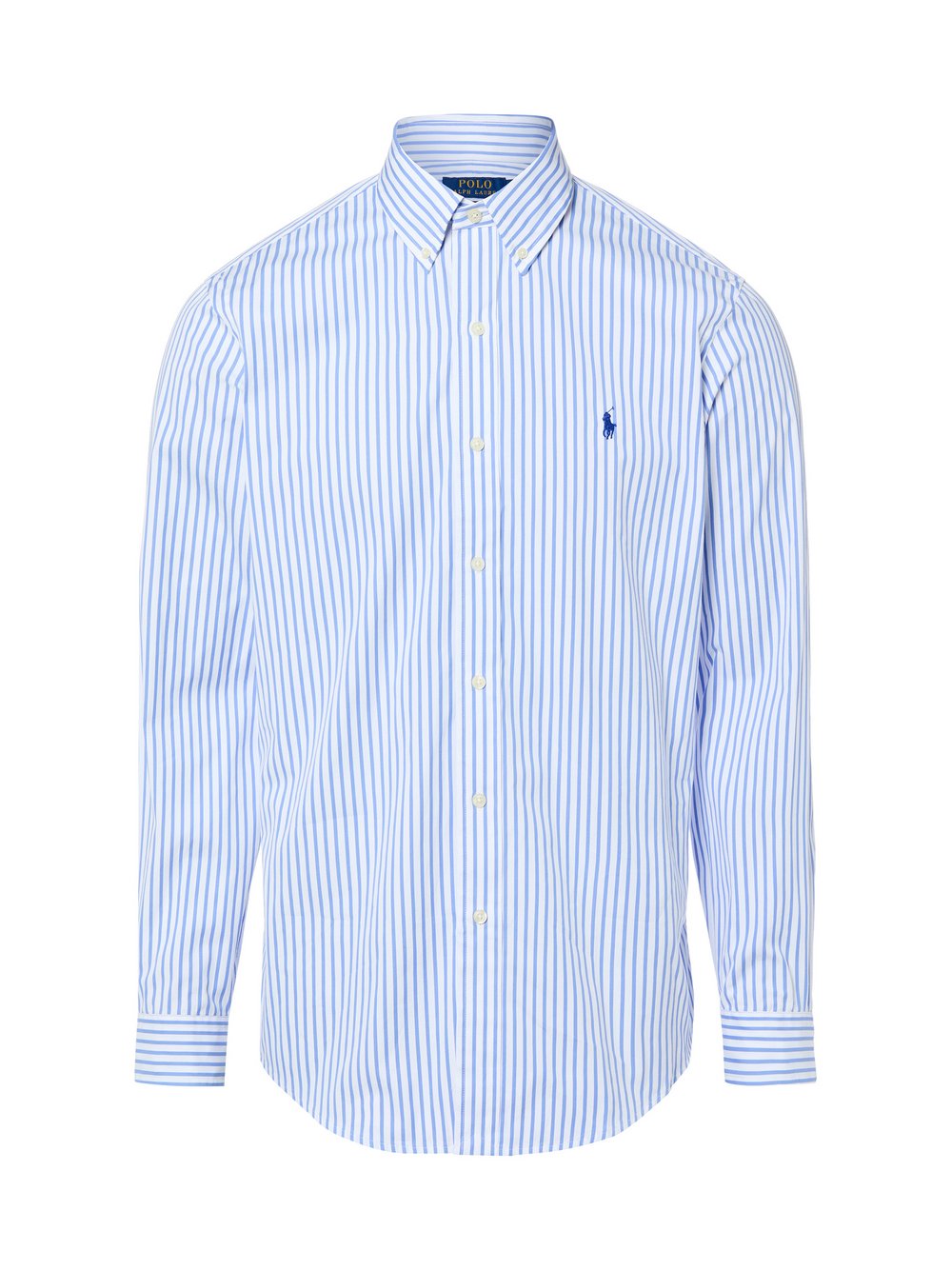 Polo Ralph Lauren Męska koszula casualowa - Custom Fit Mężczyźni Regular Fit Bawełna niebieski|biały w paski, L