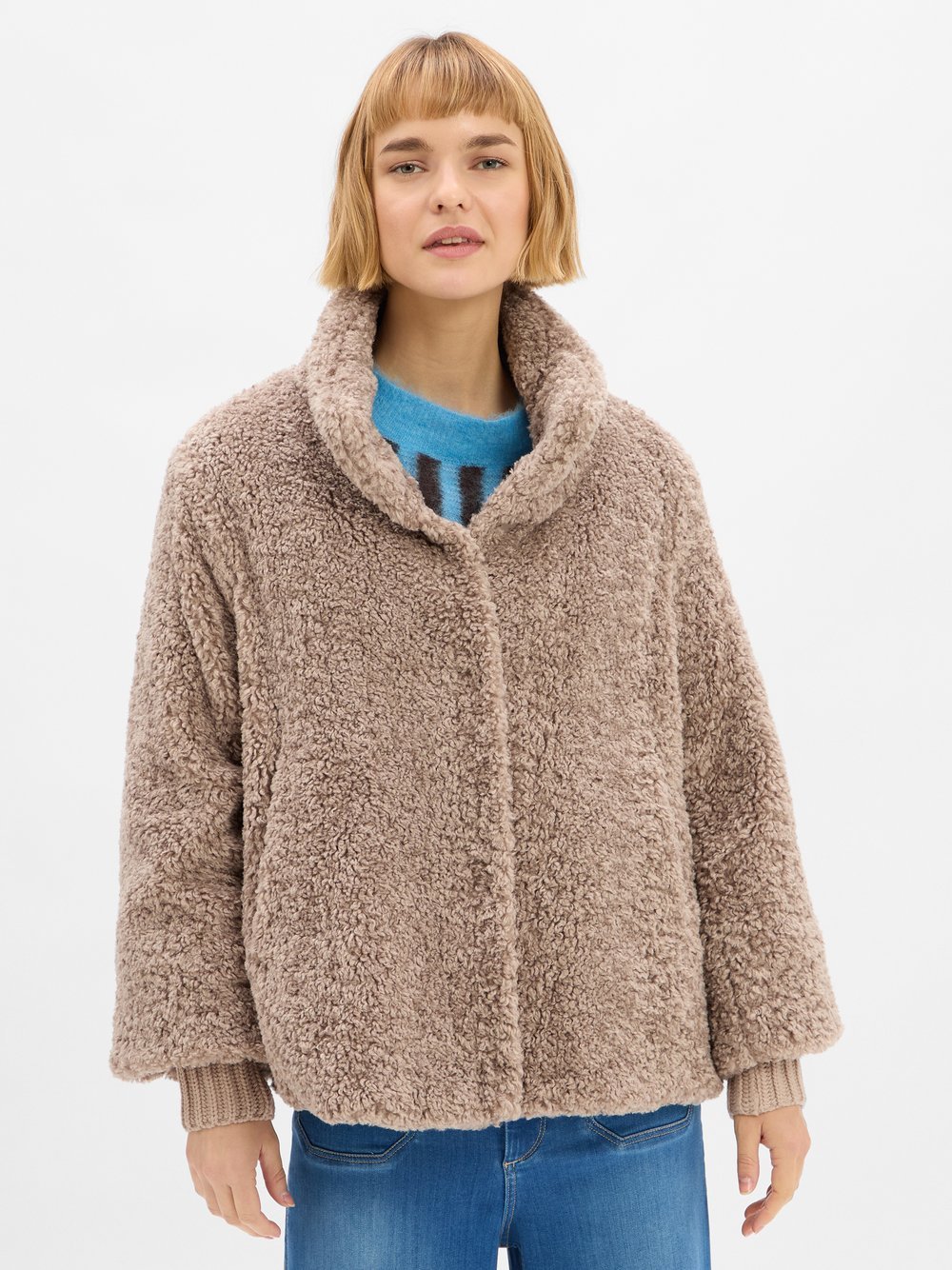 Rofa Damska kurtka przejściowa Kobiety brązowy jednolity, 40