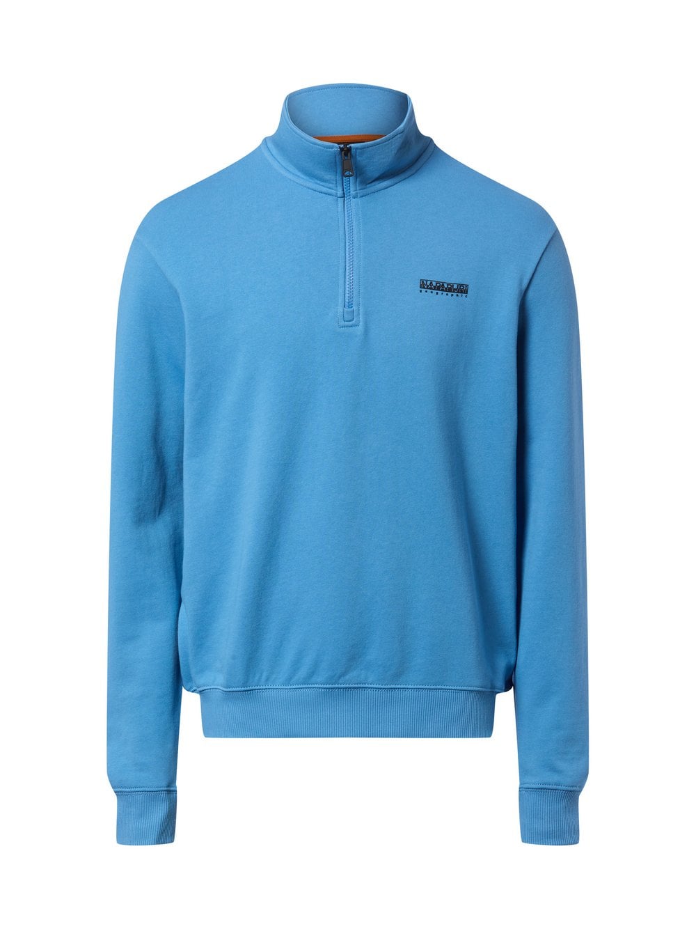 Napapijri Bluza męska - pudełko B-small Mężczyźni Bawełna niebieski jednolity, XL