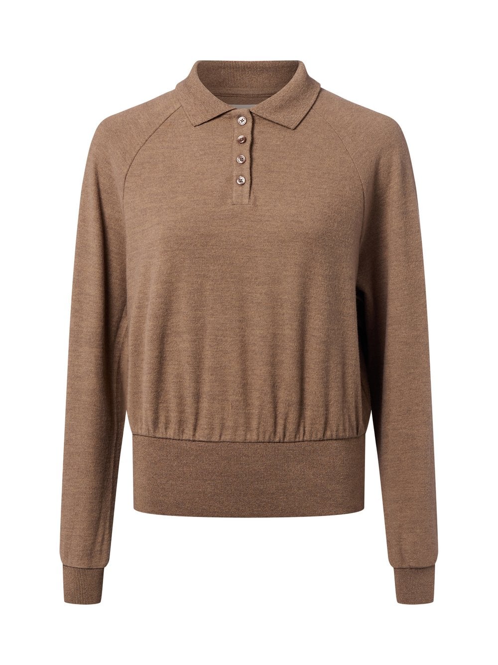 Opus Damski sweter z cienkiej dzianiny - Geigi Kobiety drobna dzianina brązowy jednolity, 38