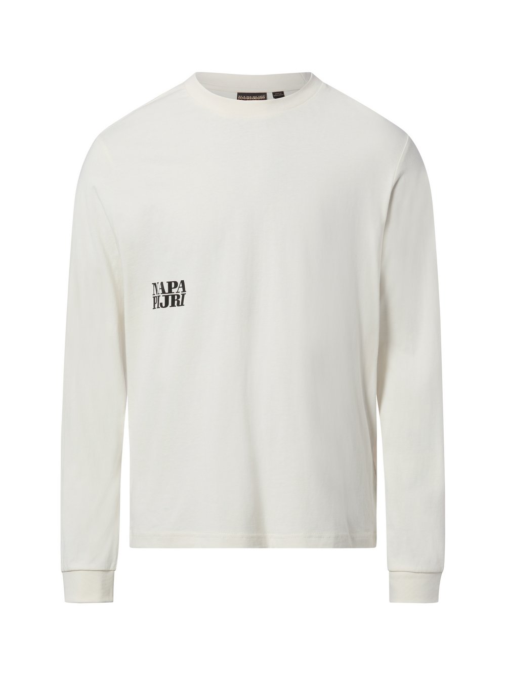 Napapijri Męska koszula z długim rękawem - Lodestar Mężczyźni Bawełna biały|wielokolorowy nadruk, S