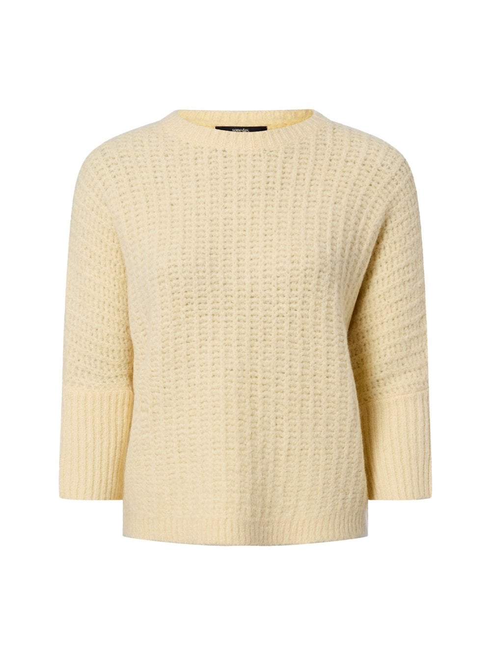 Someday Damski sweter z dzianiny z wełną i alpaką - Tumelda Kobiety Sztuczne włókno żółty jednolity, S