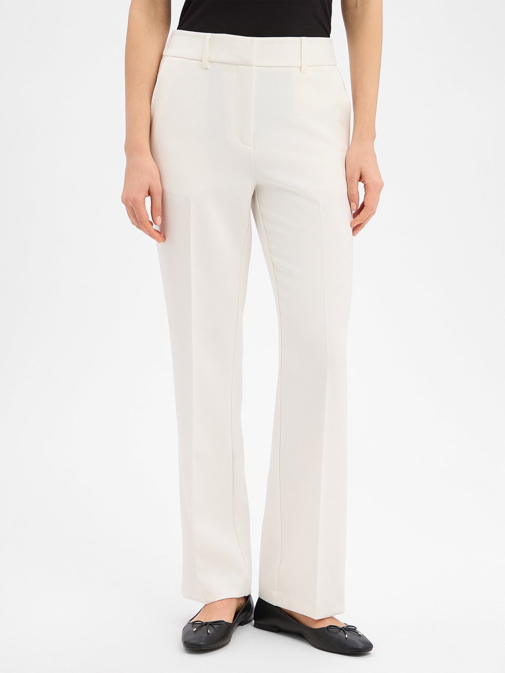 Y.A.S Spodnie - Likka Kobiety Sztuczne włókno biały jednolity, 42