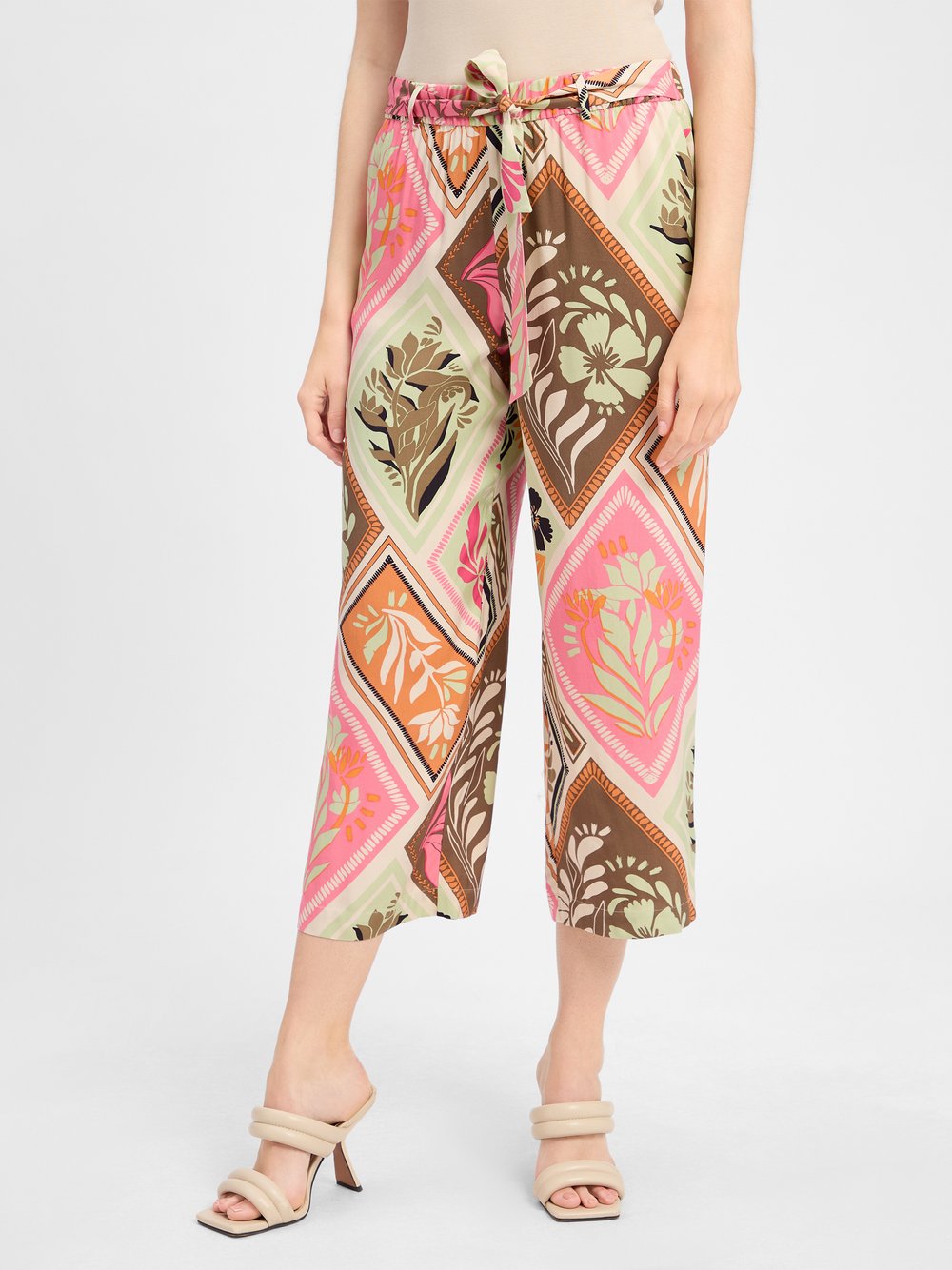 comma Spodnie typu culottes Kobiety wiskoza różowy|wielokolorowy wzorzysty, 44