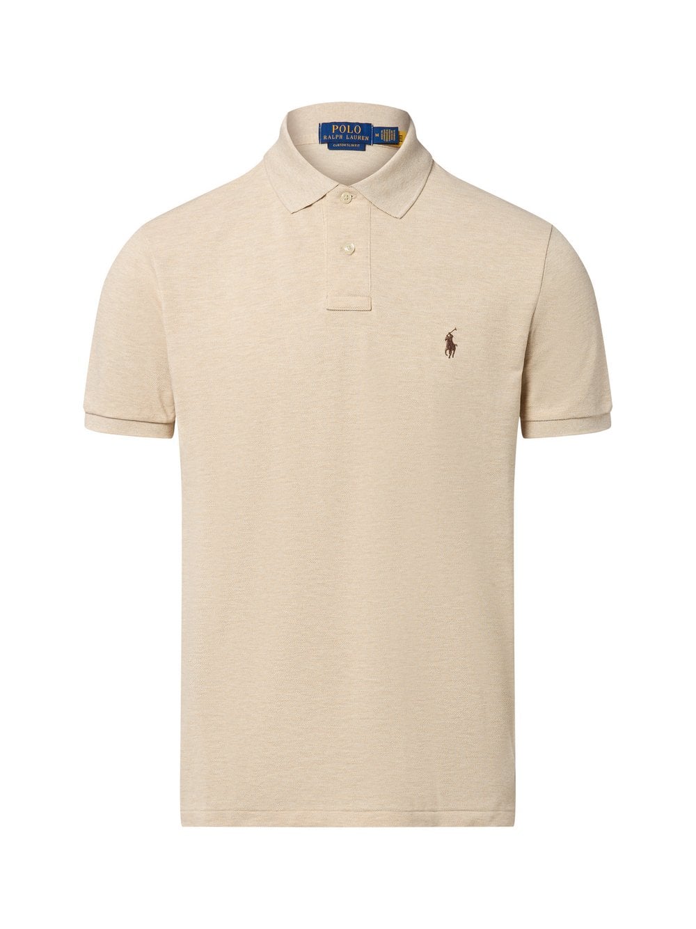 Polo Ralph Lauren Męska koszulka polo Mężczyźni Bawełna beżowy jednolity, XL