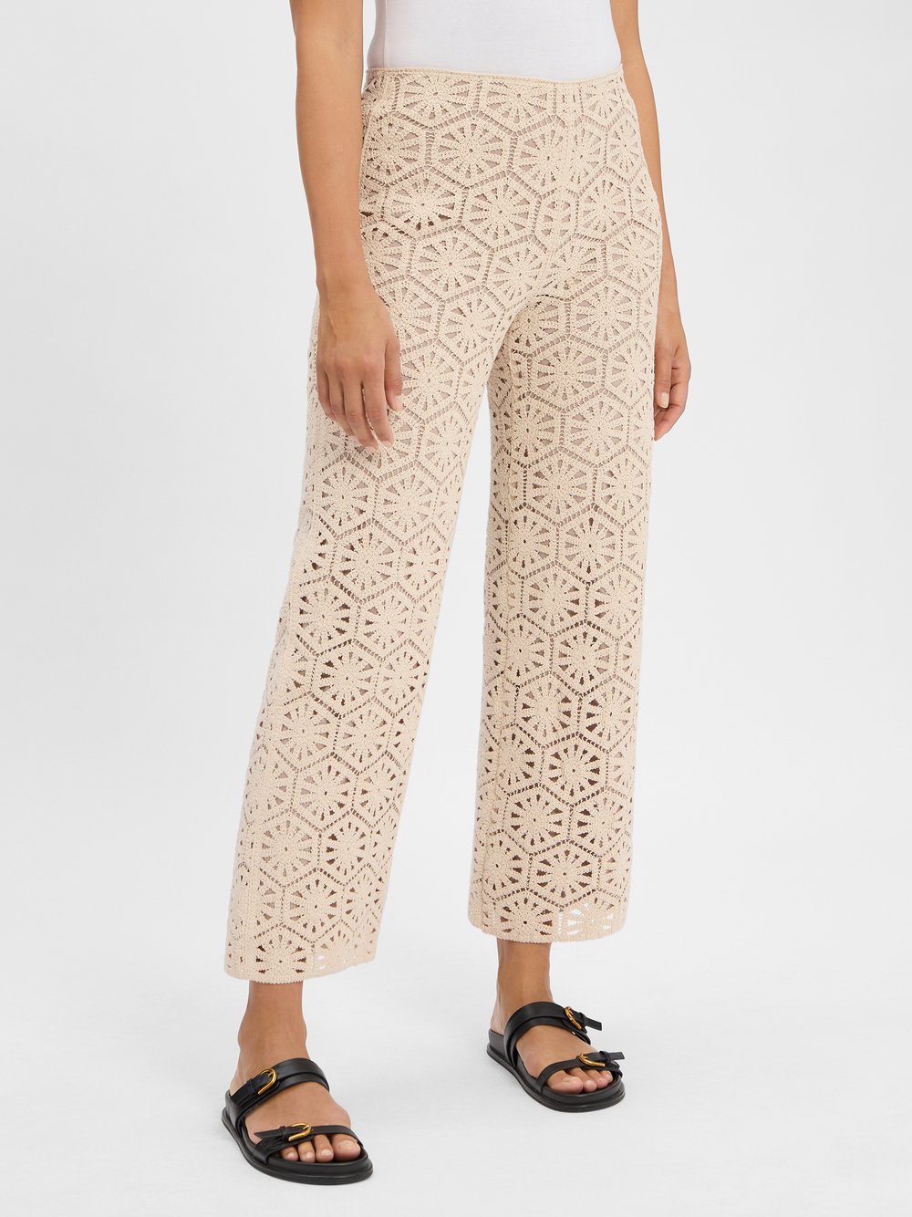 s.Oliver BLACK LABEL Letnie spodnie Kobiety beżowy jednolity, M