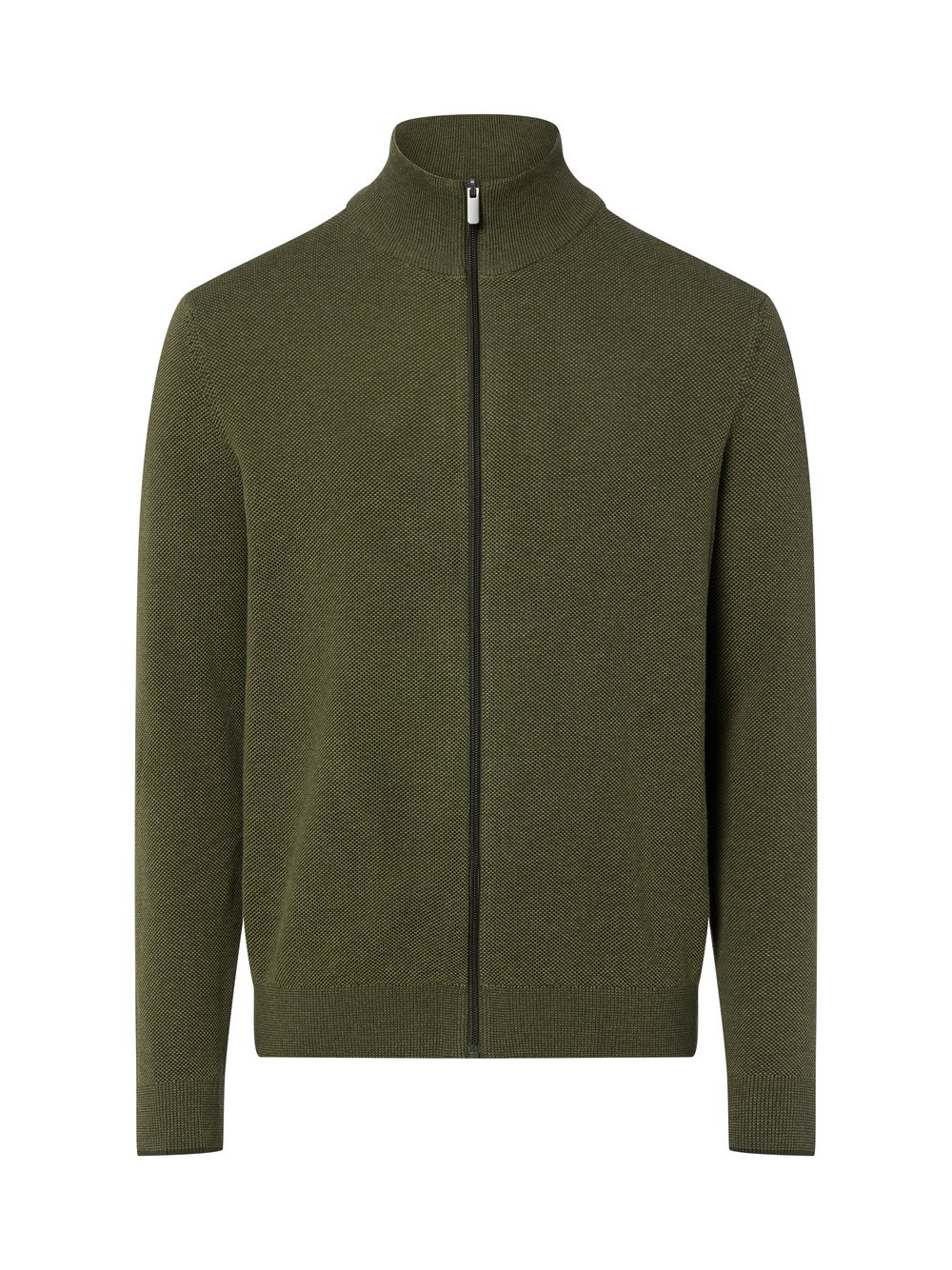 Nils Sundström Męski kardigan Mężczyźni Bawełna zielony marmurkowy, XL