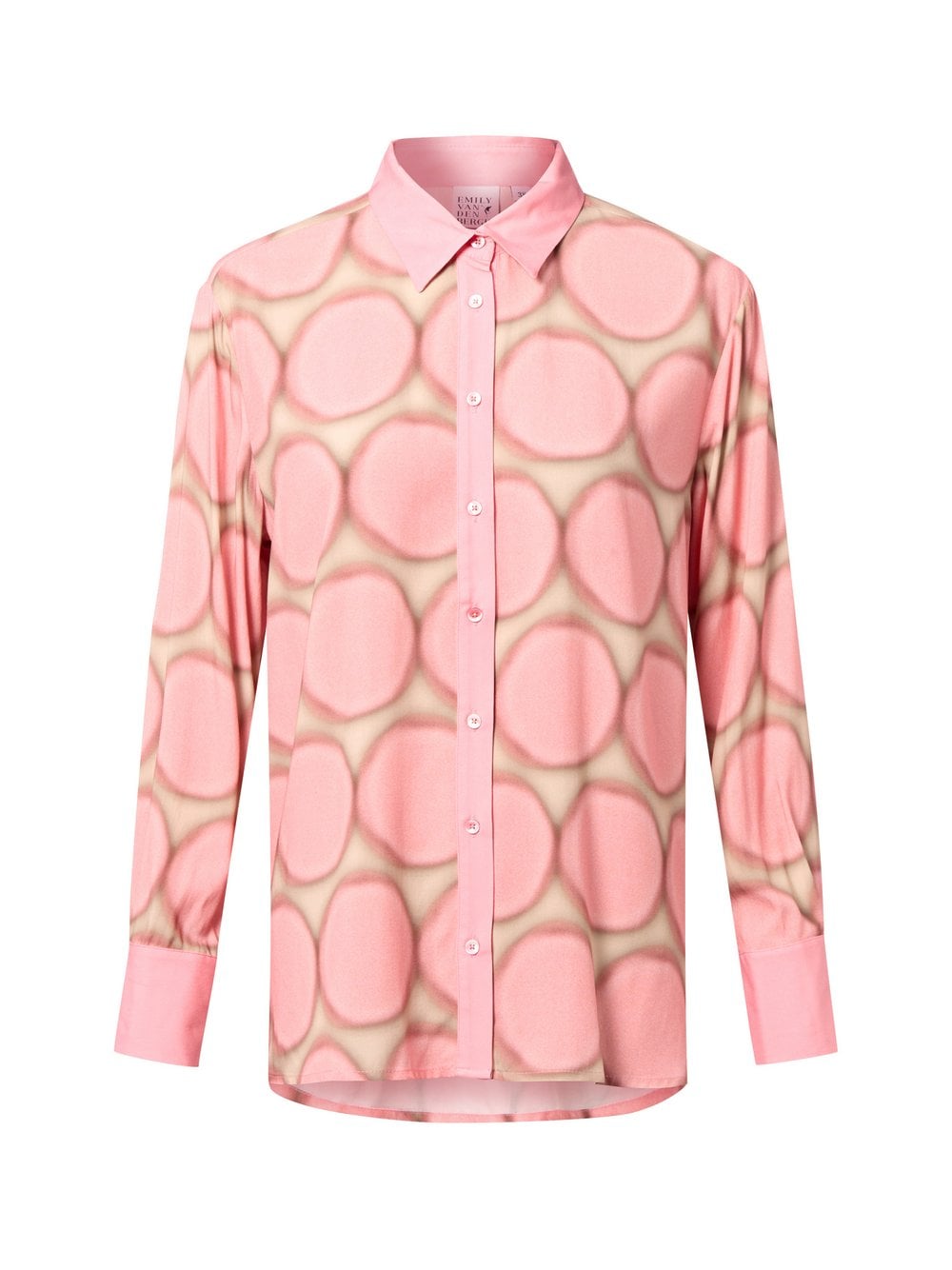 Emily van den Bergh Damska bluzka koszulowa Kobiety wiskoza różowy wzorzysty, 46