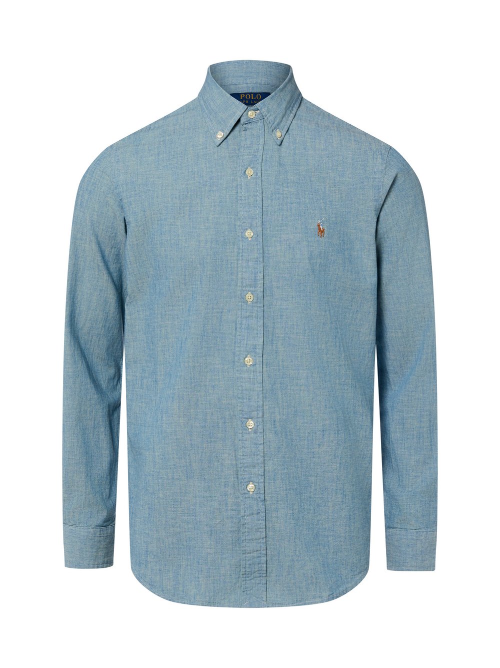 Polo Ralph Lauren Męska koszula casualowa - Custom Fit Mężczyźni Modern Fit Bawełna niebieski marmurkowy, XXL