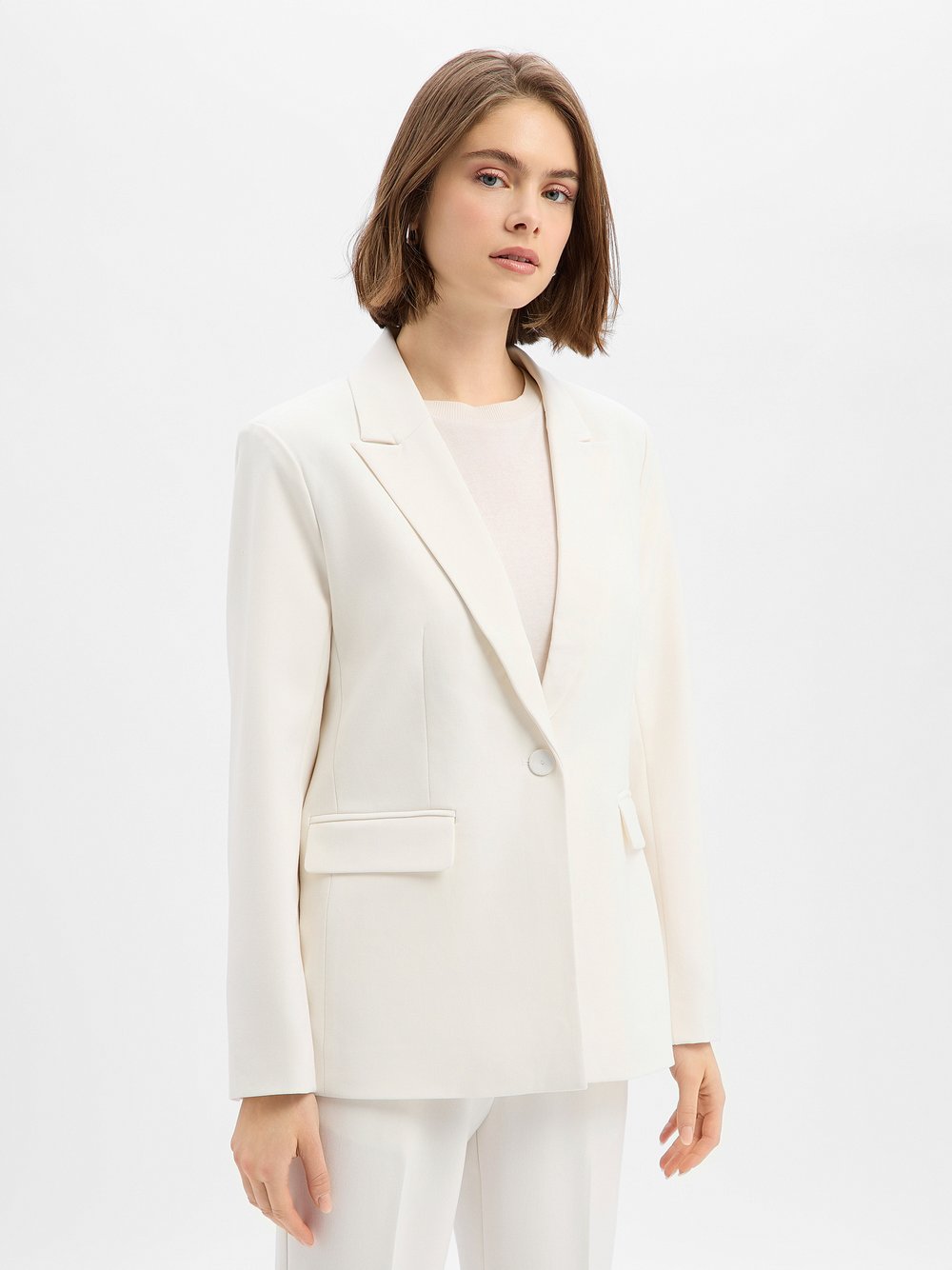 Y.A.S Marynarka damska - Likka Kobiety Sztuczne włókno biały jednolity, 40