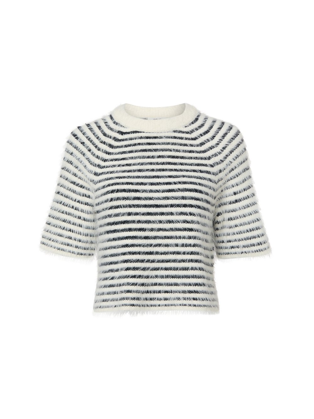 Opus Damski sweter z dzianiny z zawartością wełny - Pairy Kobiety biały|czarny w paski, 40