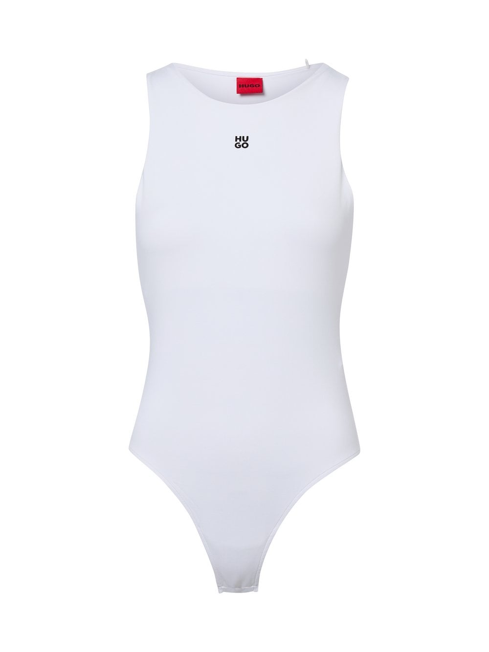 HUGO Body Kobiety Sztuczne włókno biały jednolity, M