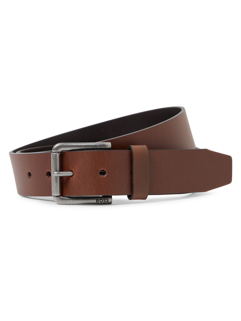 BOSS Męski pasek skórzany - Joris Mężczyźni skóra brązowy jednolity, 85