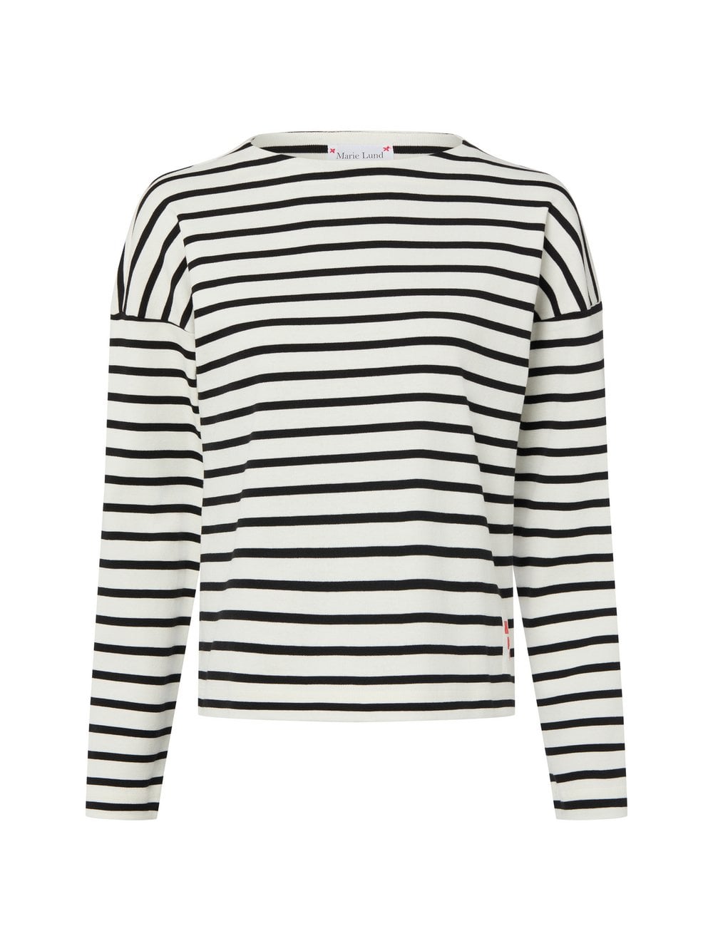 Marie Lund Bluza damska Kobiety Bawełna biały|czarny w paski, M