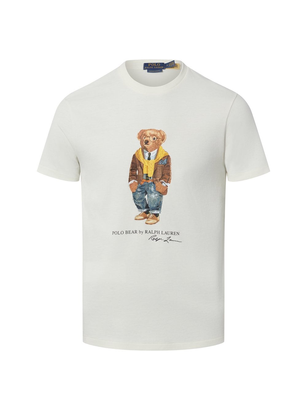 Polo Ralph Lauren Koszulka męska Mężczyźni Bawełna biały|wielokolorowy nadruk, M