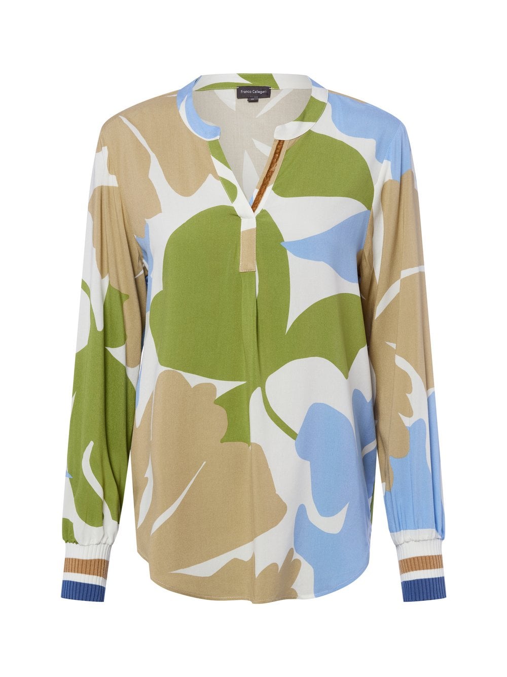 Franco Callegari Bluzka damska tunika Kobiety wiskoza zielony|wielokolorowy wzorzysty, 36