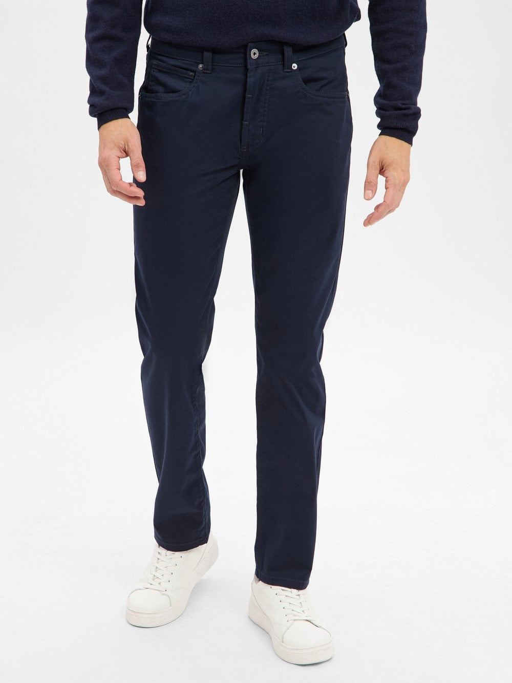 Andrew James Męskie spodnie z 5 kieszeniami - Aiden Mężczyźni Bawełna niebieski jednolity, 34-32