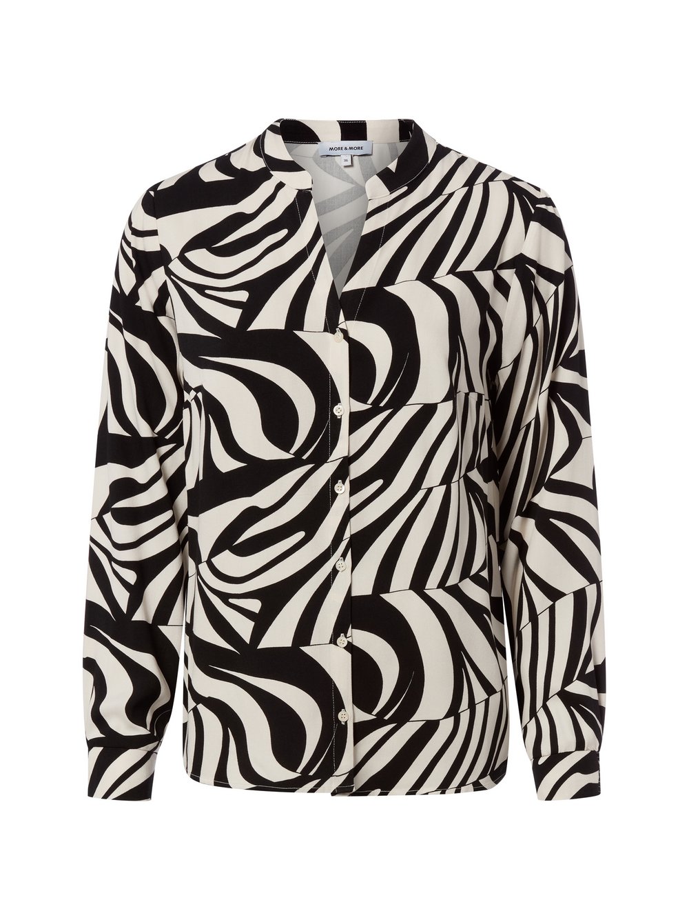 More & More Bluzka damska Kobiety wiskoza biały|czarny wzorzysty, 40