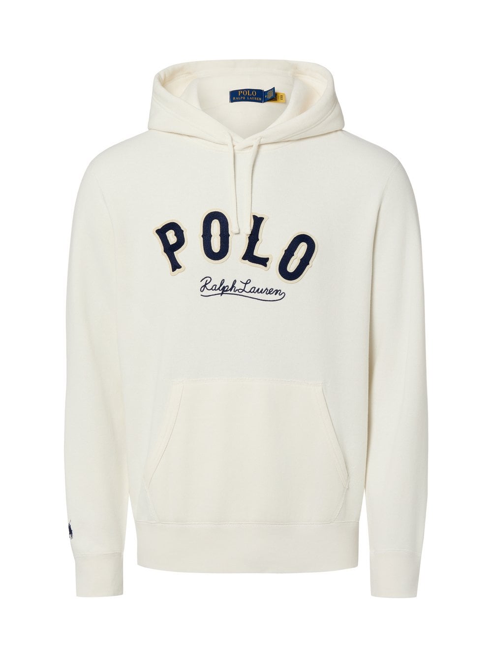 Polo Ralph Lauren Męski sweter z kapturem Mężczyźni Bawełna biały jednolity, L