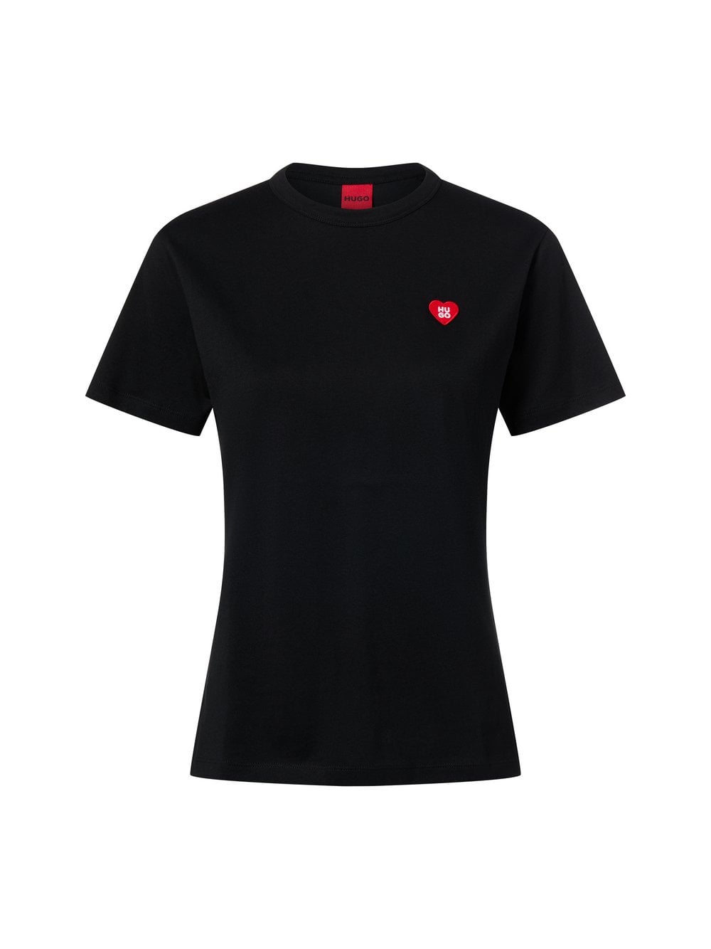 HUGO Koszulka damska - Damacia Kobiety Bawełna czarny jednolity, XL