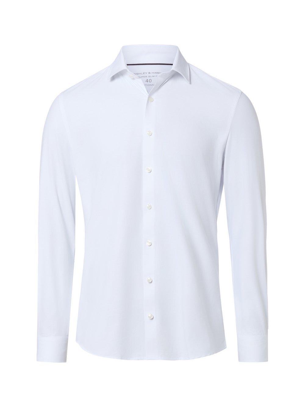 Finshley & Harding Koszula męska Mężczyźni Super Slim Fit biały jednolity, 37