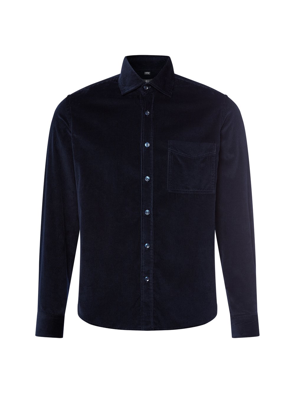 Nils Sundström Męska koszula sztruksowa Mężczyźni Regular Fit Bawełna niebieski jednolity, XL