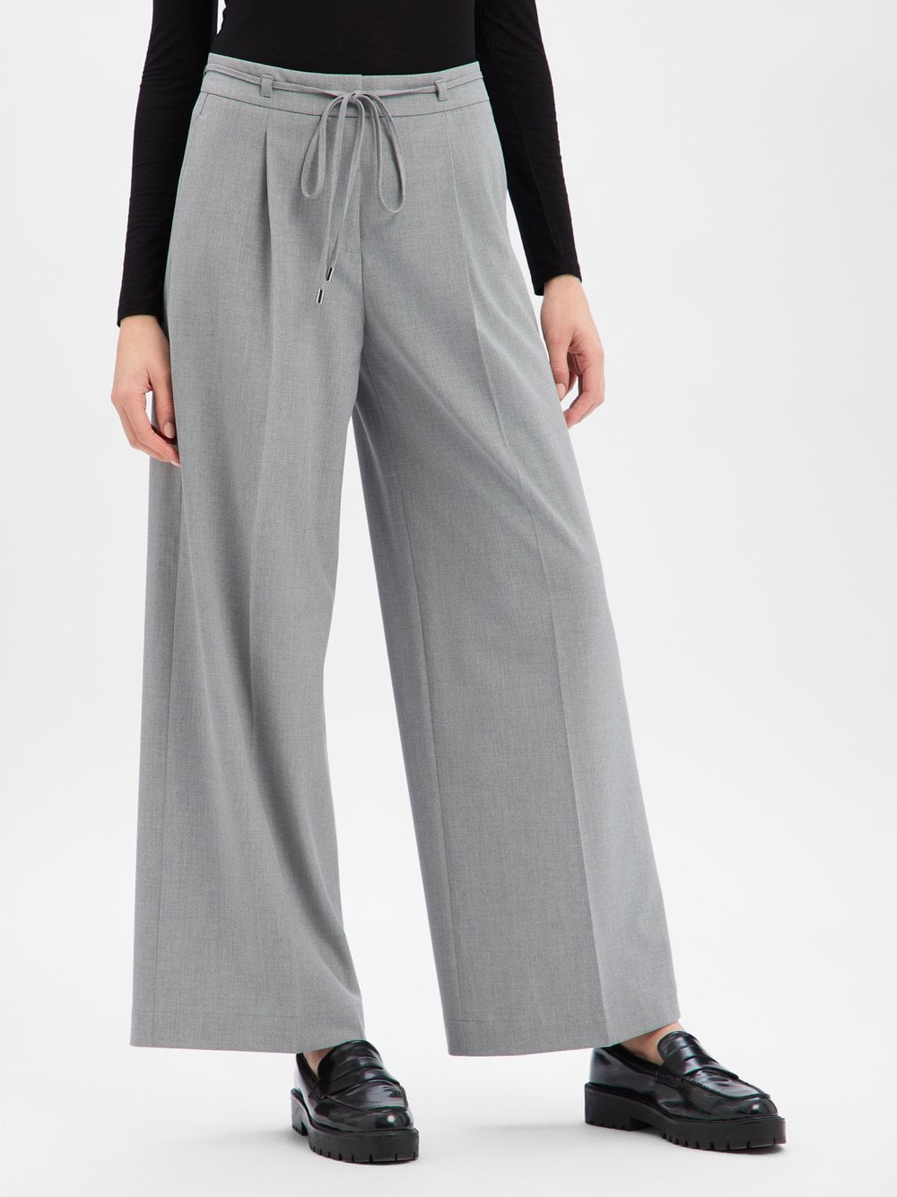 HUGO Damskie spodnie materiałowe - Haminde Kobiety szary jednolity, 42