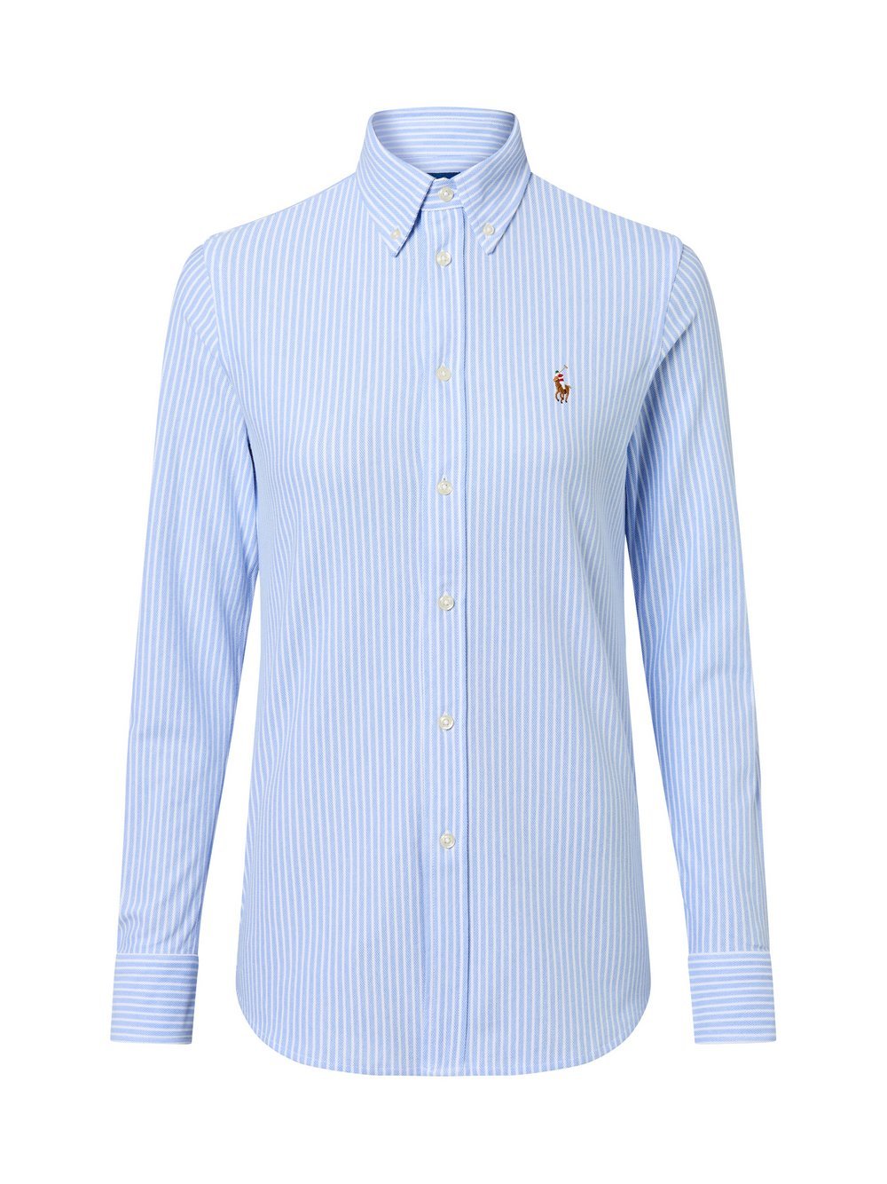 Polo Ralph Lauren Damska bluzka koszulowa Kobiety Bawełna niebieski|biały w paski, XL