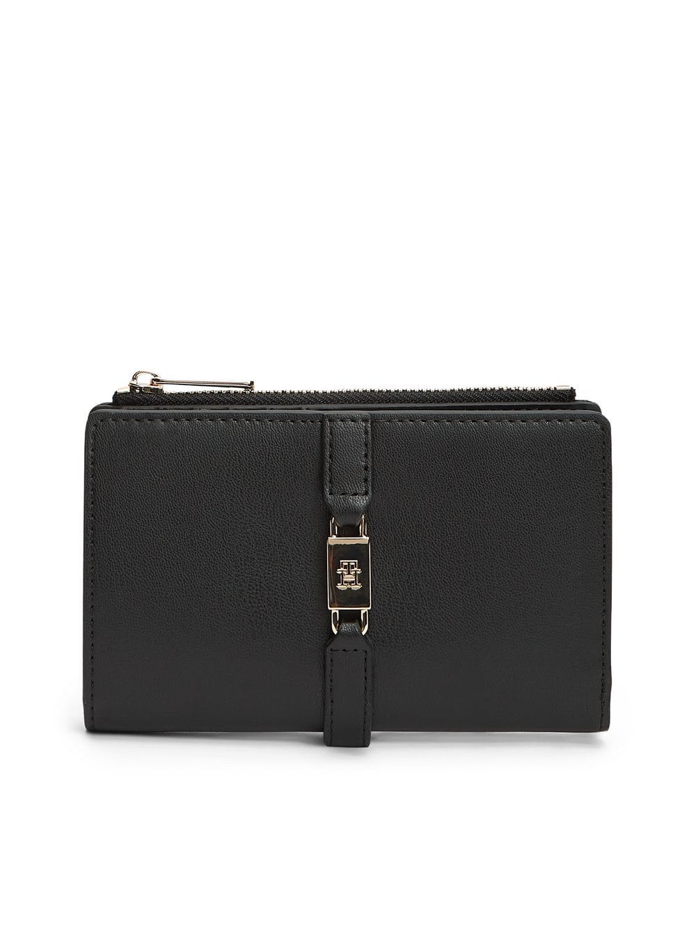 Tommy Hilfiger Portfel damski Kobiety Sztuczna skóra czarny jednolity, ONE SIZE