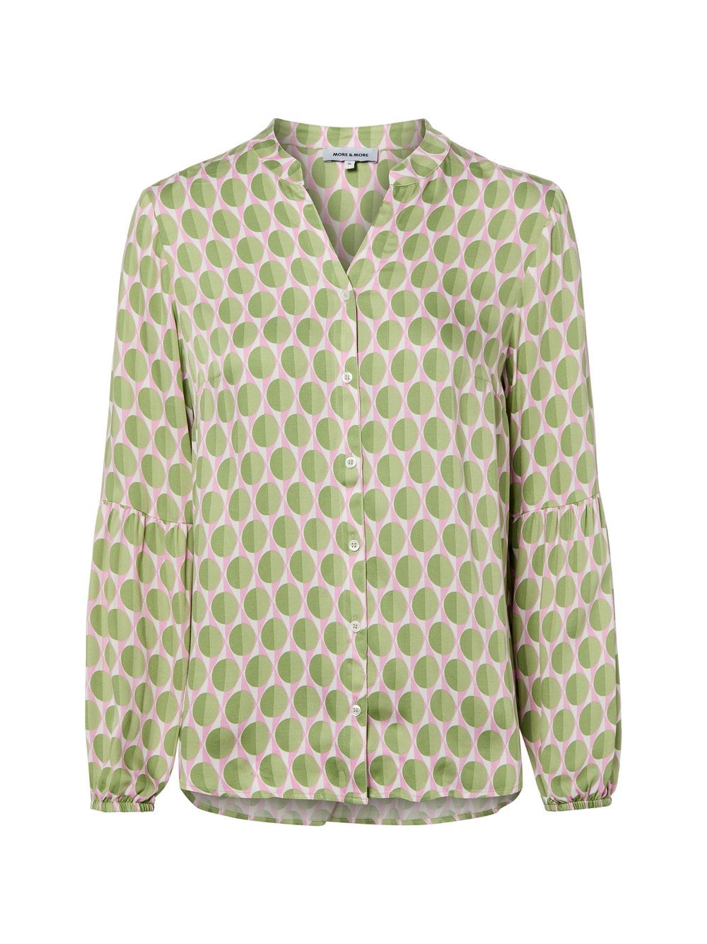 More & More Bluzka damska casual Kobiety wiskoza zielony|różowy|biały wzorzysty, 46