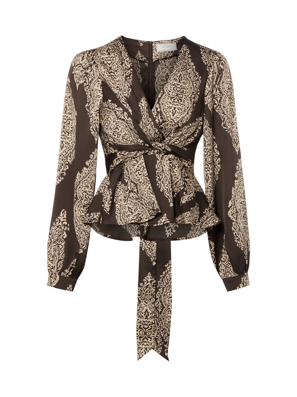 Neo Noir Bluzka damska - Rista Paisley Kobiety brązowy wzorzysty, 34