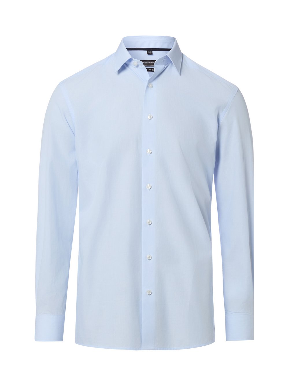 Finshley & Harding Męska koszula biznesowa - Easy Care Mężczyźni Modern Fit Bawełna (100%) niebieski w paski, 45