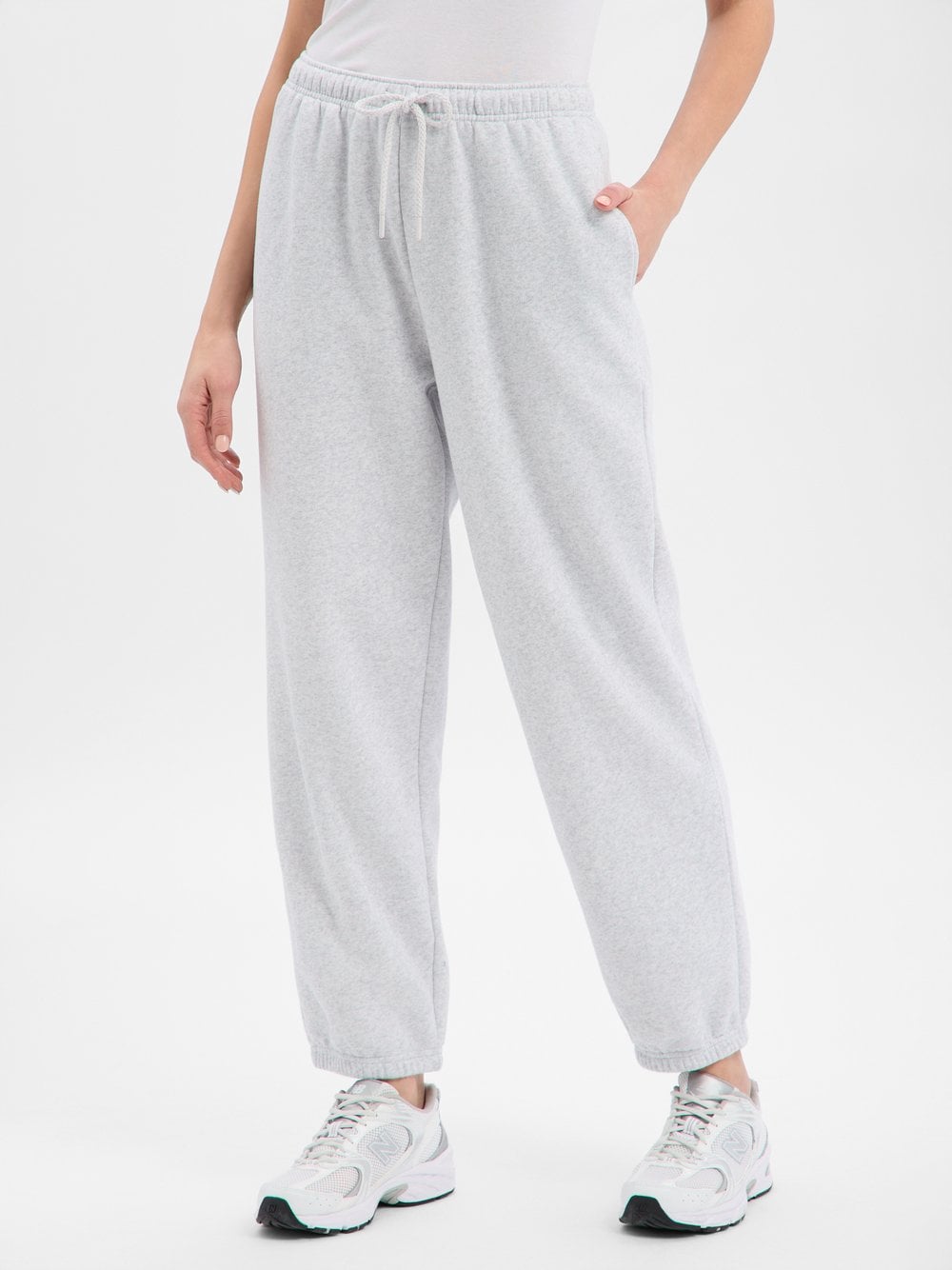 american vintage Damskie spodnie do biegania - Baptown Kobiety Sztuczne włókno szary marmurkowy, S