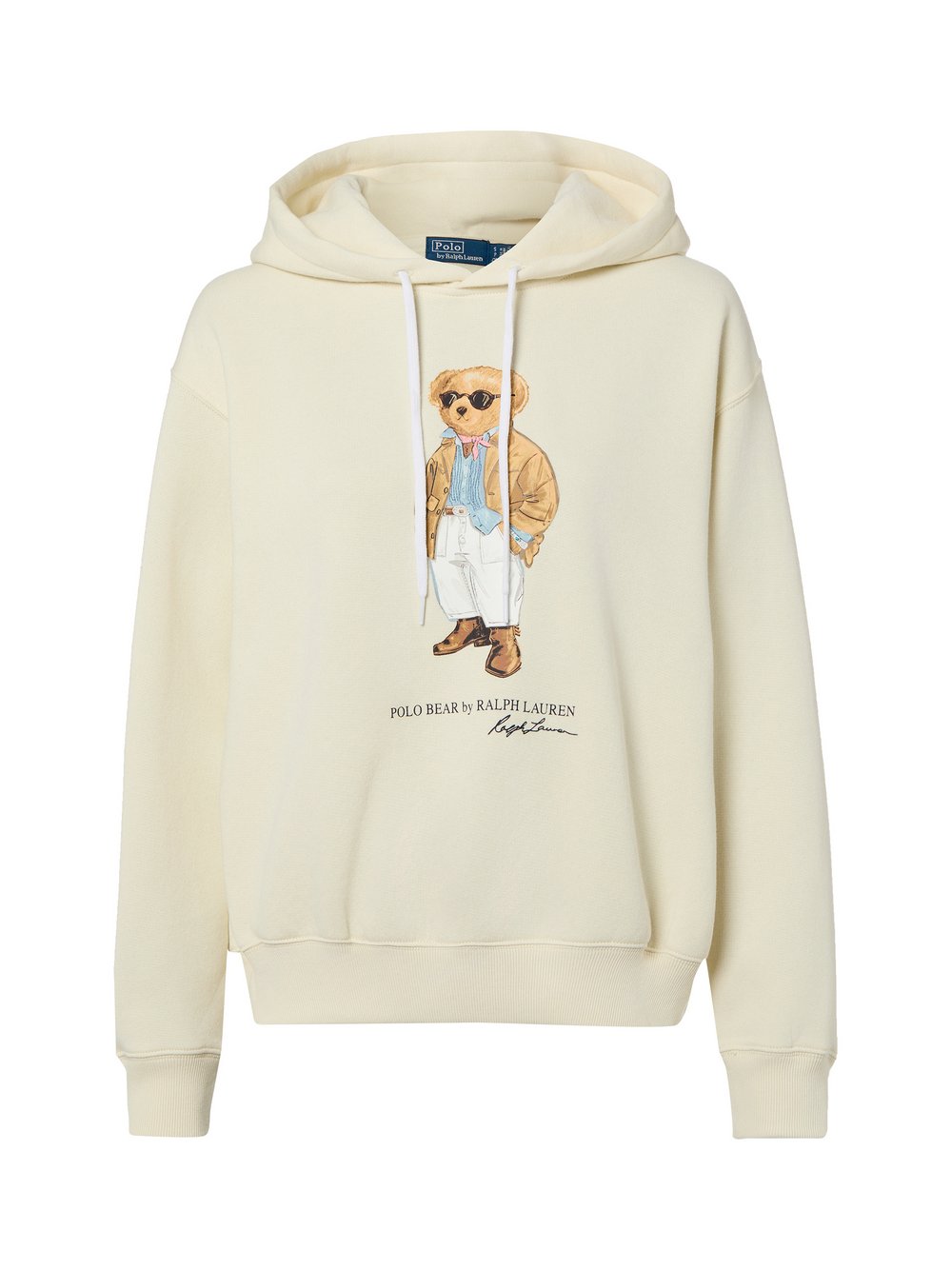 Polo Ralph Lauren Damski sweter z kapturem Kobiety biały jednolity, XL